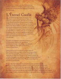 Page 1 sur la présentation de l'Eternel Conflit (livre de Cain - Diablo)