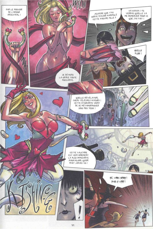 Valkyrie se tranformant en magical girl, belle référence à Sailor Moon