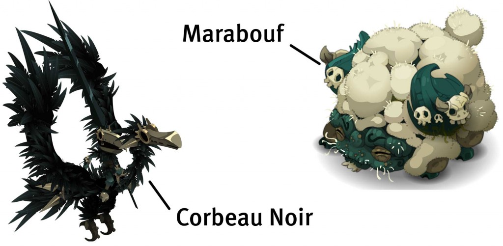 Corbeau Noir et Marabouf (Wakfu)