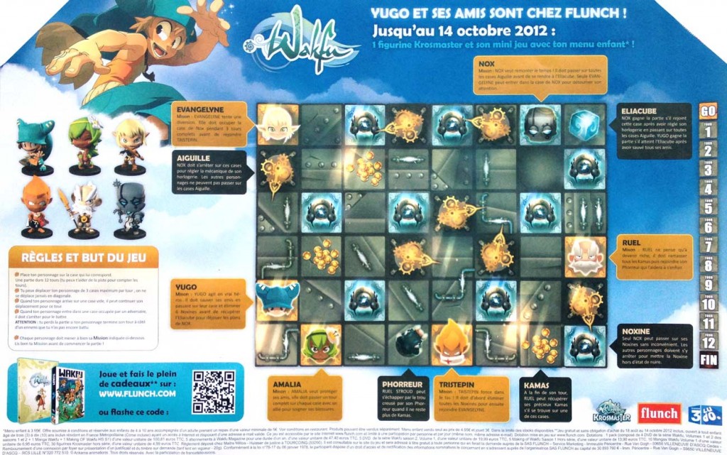 Le plateau de jeu Wakfu Krosmaster est imprimé sur un set de table Flunch