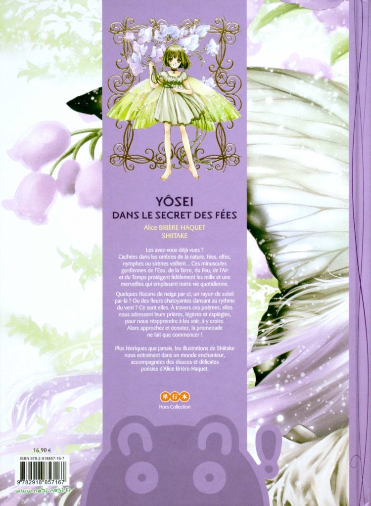 quatrième de couverture de Yôsei dans le secret des fées (nobi nobi !)
