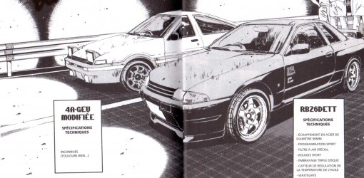 Dans le manga il y a des autocollants sous les rétros viseurs de la GTR