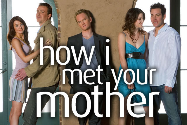 Image publicitaire How I met your mother avec les 5 personnages principaux