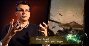 Dave Kosak dans le making of Mists of Pandaria (World of Warcraft)