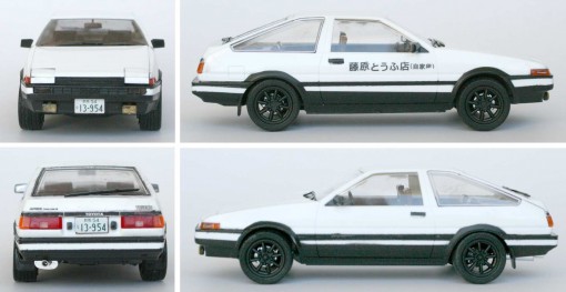 Initial D : Toyota Trueno AE 86 - ech 1/24 (Aoshima)