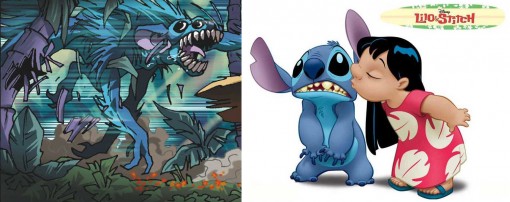 Le design et le nom du monstre Stitchosor sont une allusion Stitch