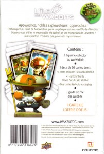 Packaging dos de la figurine Wa Wabbit (Dofus - Wakfu)