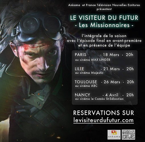 Affiche des projections cinéma du visiteur du futur