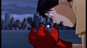 Kaneda dit au-revoir à Tetsuo après le nouvelle explosion de Neo Tokyo