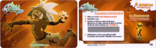 Carte de Loterie Wakfu : Panoplie de Boufbowler (Kriss la Krass)