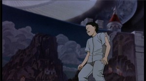 Tetsuo combat Masaru, Kioko et Takashi qui ont peur de lui car il va réveiller Akira