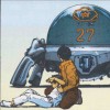 Kaneda et Akira face à un robot de la police après que Kay et Kaneda aient récupéré Akira