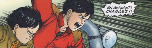 Kaneda à l'assaut du stade olympique afin d'arrêter Tetsuo et Akira