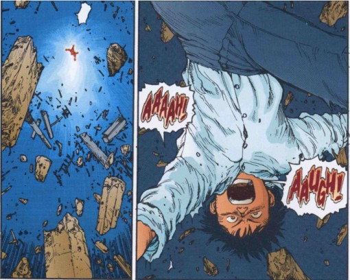 Kaneda revient après une explosion de type "Akira" par Tetsuo