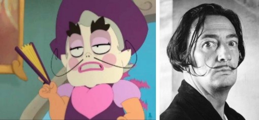 La moustache de Vax est une allusion à Salvador Dali.