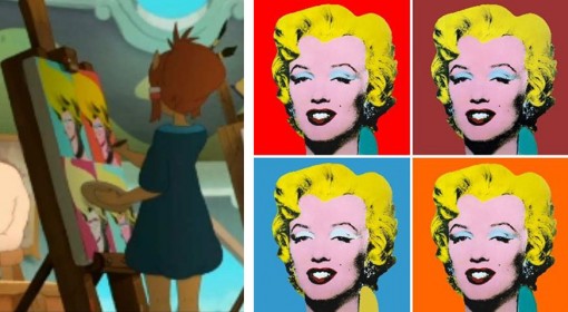 La toile de Karala fait allusion au travail de l’artiste Andy Warhol (Kerubim)