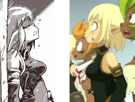 Evangelyne comparaison Animé - Manga