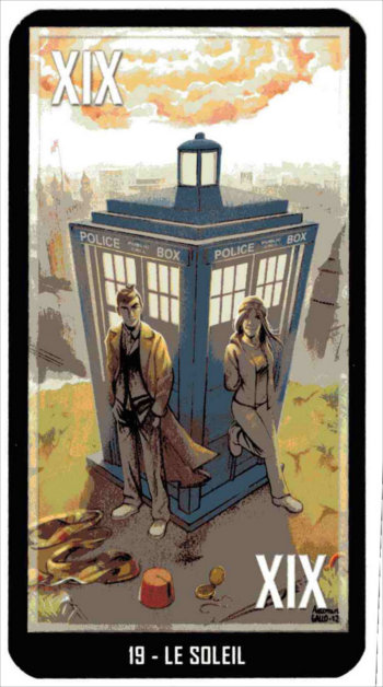 Arcane majeure du taropolis avec Docteur Who (reprise du tarot de Marseille avec des images geeks)