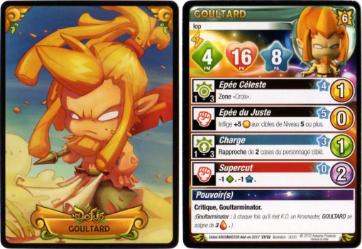 Carte de caractéristiques de Goultard Krosmaster (Wakfu - Dofus)