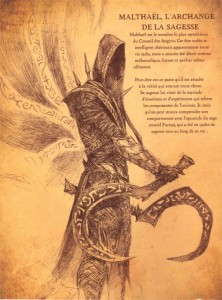 Image de Malthaël, le méchant de Diablo 3 : Reaper of souls, décrit par Cain dans le livre de Cain