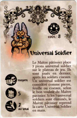 Carte Universal Soldier du jeu de société Chocafrix'