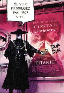 Référence au film Titanic dans l'enfer de Gunther avec l'affiche du film de James Cameron