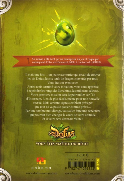 Dofus tome 1 - Les vents d’Emeraudes dos couverture