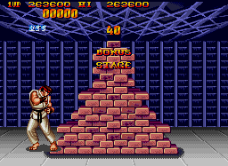 Street Fighter 2 - bonus stage mur