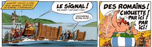 Les romains attaquent Astérix et les pictes