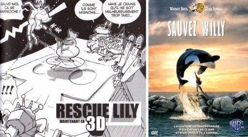 Le titre Rescue Lily est une allusion au film Sauvez Willy