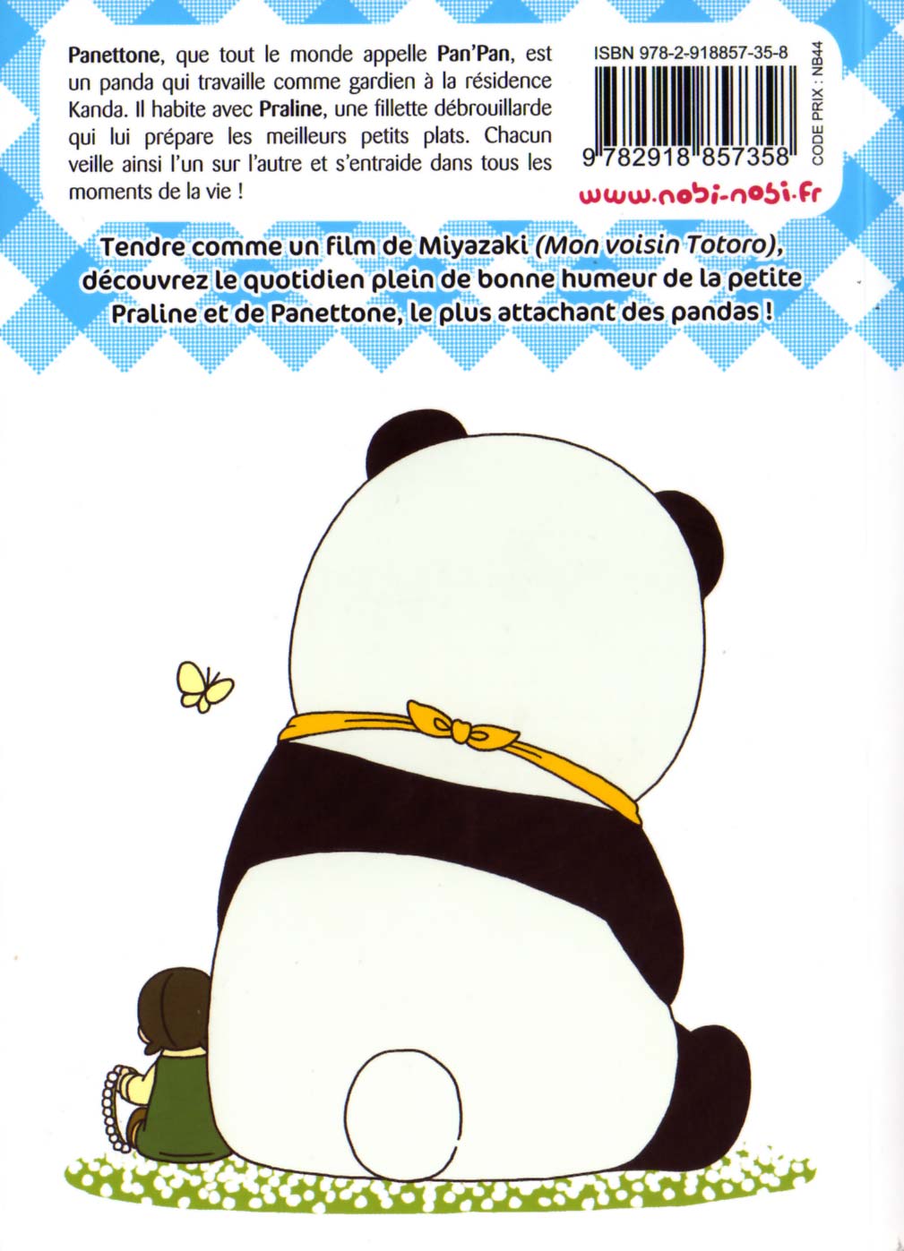 quatrième de couverture de Pan’Pan Panda - tome 1 : Une vie en douceur