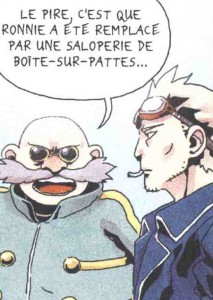 Sourya a dessiné le Docteur Robotnik de Sonic et Cid de Final Fantasy 7 en train de discuter