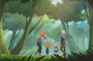 Elely, Flopin, Evangelyne et Tristepin (Wakfu) 