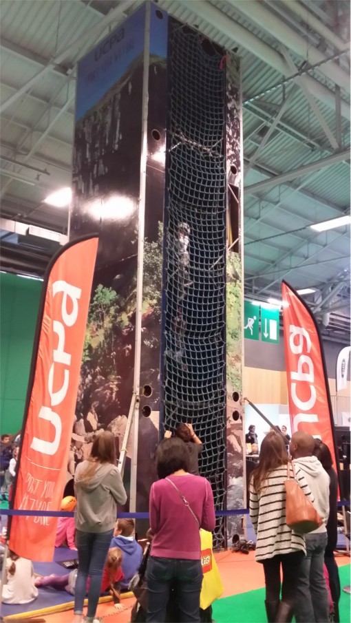 Escalade sur le salon Kid Expo 2015