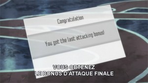 Kirito a gagné le bonus d'attaque final du boss de premier niveau