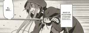 Asuna se prépare à combattre un monstre au niveau 2