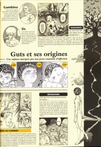 Exemple de page sur la jeunesse de Guts dans l'artbook Berserk Illustration file