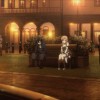 Asuna et Kirito sur un banc. Kirito réfléchit encore à la mort de Yolko et Caynz