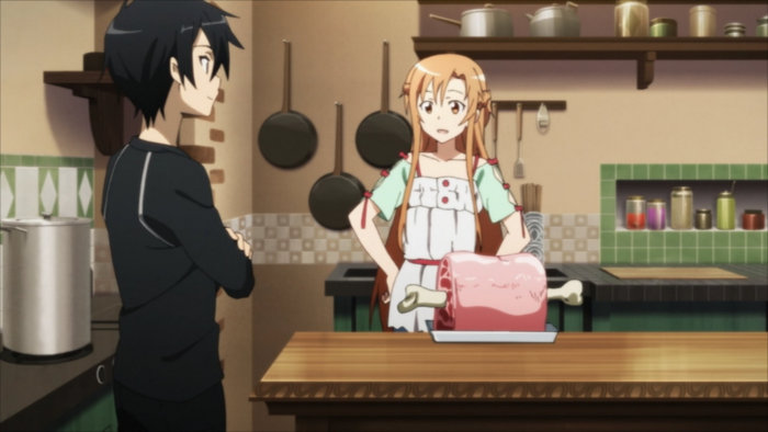 Asuna cuisine pour Kirito un ingrédient de niveau S