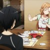 Fin du repas d'Asuna et Kirito avec l'ingrédient de niveau S