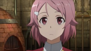 Gros plan de Lisbeth une forgeron de Sword Art Online