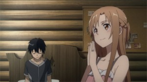 Kirio et Asuna se réveillent dans leur maison