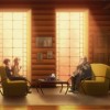 Asuna et Kirito ont invité Nishida pour un thé dans leur maison de l'étage 22