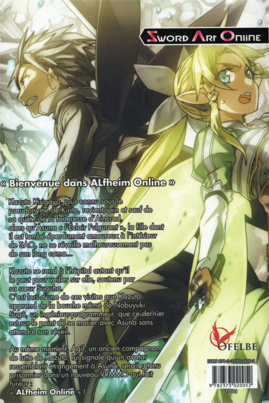 Quatrième de couverture du roman Sword Art Online - Fairy Dance