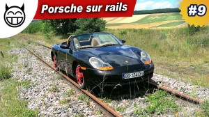 Porsche Boxster sur rails route