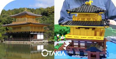 Comparaison du kinkaku-ji Légo et de l'original.