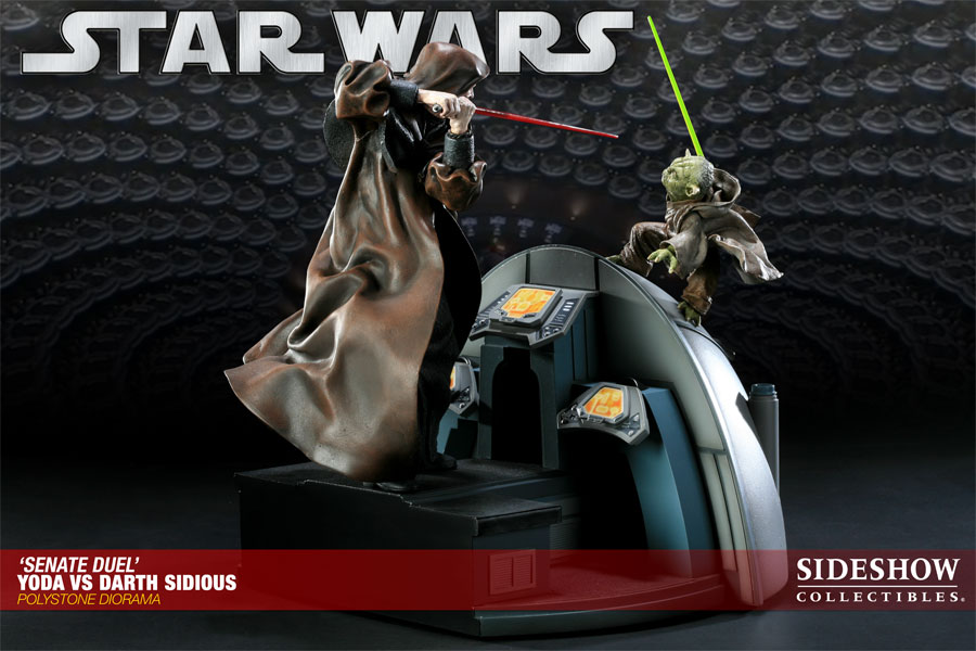Duorama Sideshow Collectibles Star Wars Yoda vs Empereur