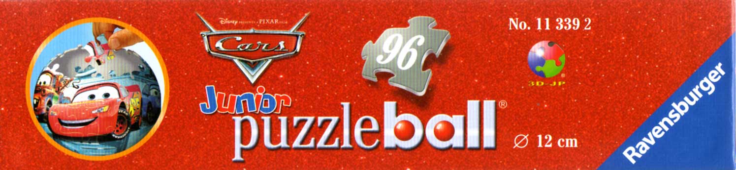 Packaging haut Puzzle Ball Ravensburger de 96 pièces (Cars - 2005)