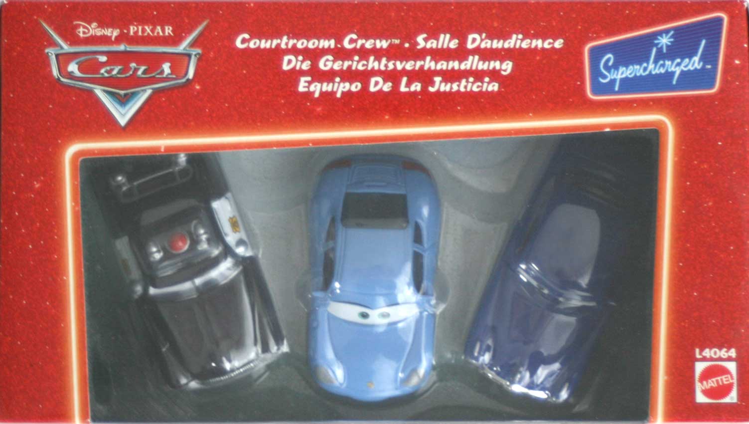 Mattel : Cars Supercharged – Pack Salle d'audience : Sheriff, Sally, Doc Hudson (2007)