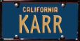 plaque d'immatriculation de KARR (ERTL : K.A.R.R. (K2000) Knight Rider - ech 1/18 (2005)